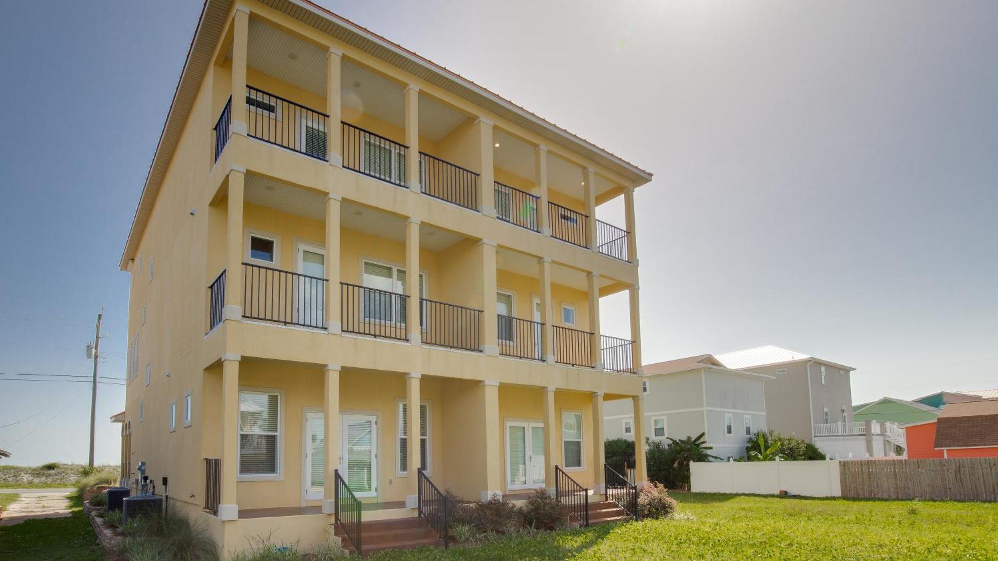 2 Gulf View Balconies! 3 Story Townhome With 4 Bedrooms, 4 Bathrooms! Sleeps12 Panama City Beach Eksteriør billede